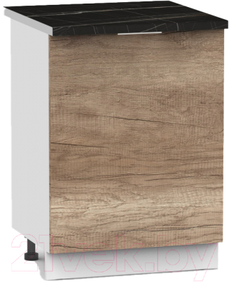 Шкаф под мойку Интермебель Микс Топ ШСРМ 850-2-600 (дуб каньон/тунис) - фото