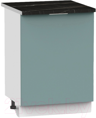 Шкаф под мойку Интермебель Микс Топ ШСРМ 850-2-600 (сумеречный голубой/тунис) - фото