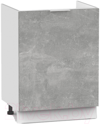 Шкаф под мойку Интермебель Микс Топ ШСРМ 850-2-600 без столешницы (бетон) - фото