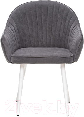 Стул Импэкс Leset Вайд с подлокотниками (белый/велюр графит)