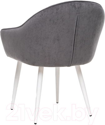 Стул Импэкс Leset Вайд с подлокотниками (белый/велюр графит)