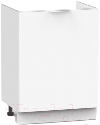 Шкаф под мойку Интермебель Микс Топ ШСРМ 850-2-600 без столешницы (белый премиум) - фото