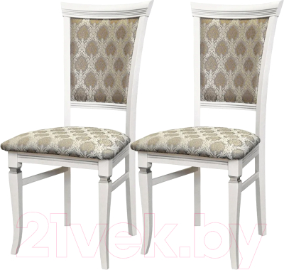 Стул Мебелик Бонита (белый/серебристый/маркус серебристый)