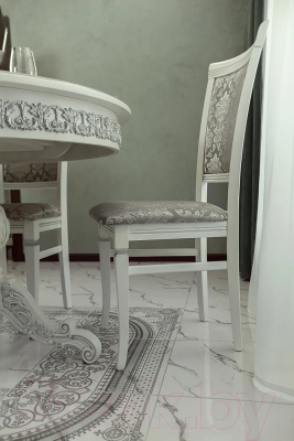 Стул Мебелик Бонита (белый/серебристый/маркус серебристый)