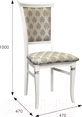 Стул Мебелик Бонита (белый/серебристый/маркус серебристый)