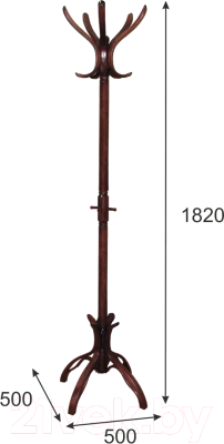 Вешалка для одежды Мебелик В 12Н (махагон)