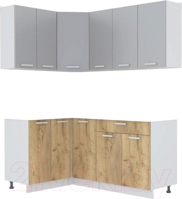 Кухонный гарнитур Интерлиния Мила Лайт 1.2x1.8 без столешницы - фото