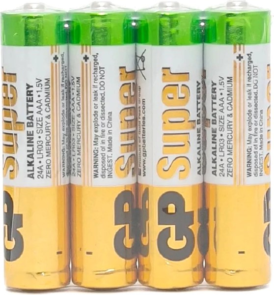 Комплект батареек GP Batteries Super Alkaline ААА / GP24ARS-2SB4 - фото