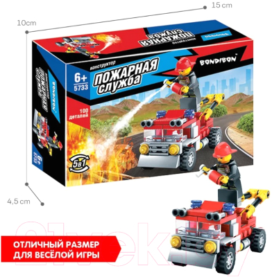 Конструктор Bondibon Пожарная Служба Машина / ВВ5733