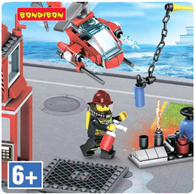 Конструктор Bondibon Пожарная Служба Пожарная команда / ВВ5731 (300эл)