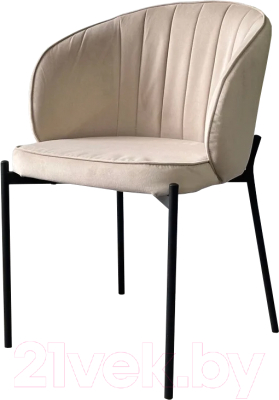 Стул M-City Дени / 464M05080 (Velutto 05 бежевый велюр/черный) - фото