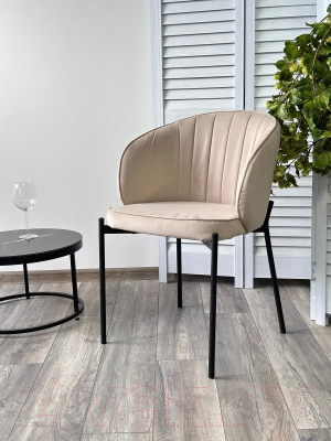 Стул M-City Дени / 464M05080 (Velutto 05 бежевый велюр/черный)