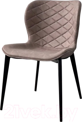 Стул M-City Клод / 688M05066 (Kiprus-03 латте искусственная замша/черный) - фото