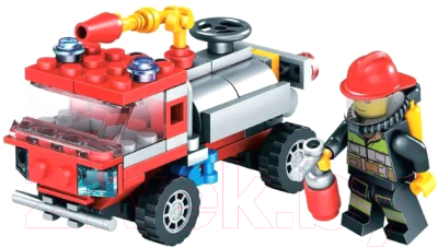 Конструктор Bondibon Пожарная служба Пожарная машина / ВВ5735 (95эл) - фото