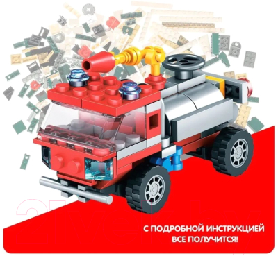 Конструктор Bondibon Пожарная служба Пожарная машина / ВВ5735 (95эл)