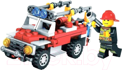 Конструктор Bondibon Пожарная служба Пожарная машина / ВВ5734 (97эл) - фото