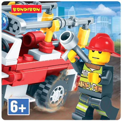Конструктор Bondibon Пожарная служба Пожарная машина / ВВ5734 (97эл)
