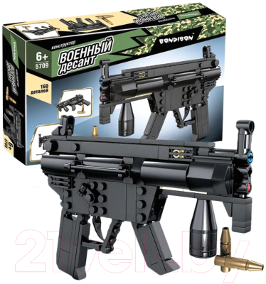 Конструктор Bondibon Военный Десант Автомат / ВВ5709 (160эл) - фото