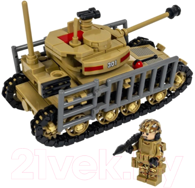 Конструктор Bondibon Военный Десант Танк / ВВ5704 (224эл)