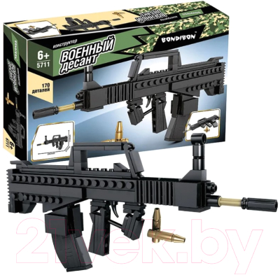 Конструктор Bondibon Военный Десант Автомат / ВВ5711 - фото