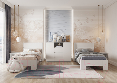 Тумба Стендмебель Хелен КМ 01 1202 (белый/белый)