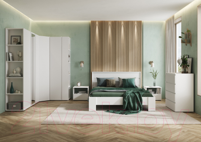 Тумба Стендмебель Хелен КМ 01 1202 (белый/белый)