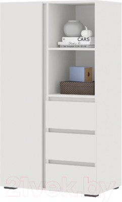 Шкаф Стендмебель Хелен ШК 03 (белый/белый) - фото