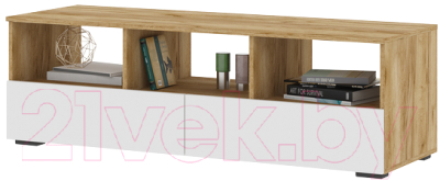 Тумба Стендмебель Хелен ТВ ТБ 02 (белый/дуб крафт золотой) - фото