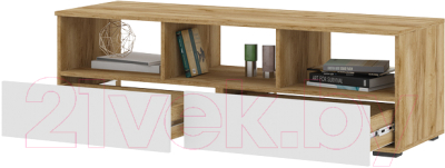 Тумба Стендмебель Хелен ТВ ТБ 02 (белый/дуб крафт золотой)