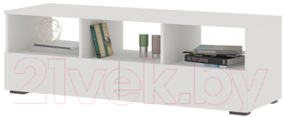 Тумба Стендмебель Хелен ТВ ТБ 02 (белый/белый) - фото