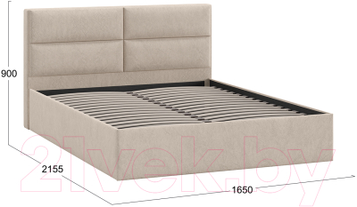 Каркас кровати ТриЯ Глосс Универсальный тип 1 160x200