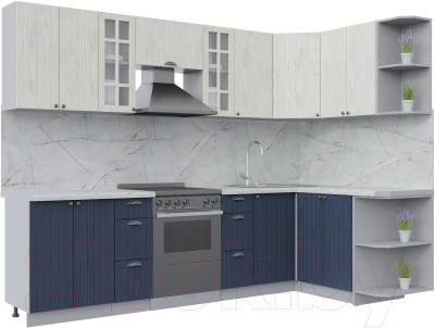 Готовая кухня Интерлиния Берес 1.5x2.8 правая - фото