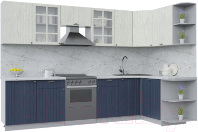 Готовая кухня Интерлиния Берес 1.5x3.1 правая - фото