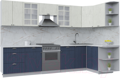 Готовая кухня Интерлиния Берес 1.5x3.2 правая - фото