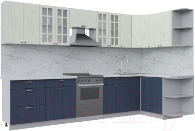 Готовая кухня Интерлиния Берес 1.5x3.3 правая - фото