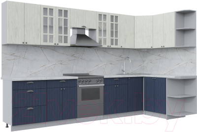 Готовая кухня Интерлиния Берес 1.5x3.4 правая - фото