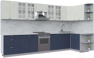 Готовая кухня Интерлиния Берес 1.5x3.7 правая - фото