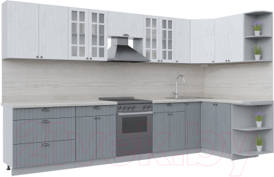 Готовая кухня Интерлиния Берес 1.5x3.5 правая - фото