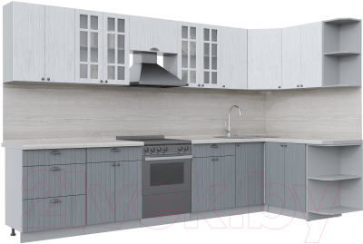 Готовая кухня Интерлиния Берес 1.5x3.4 правая - фото