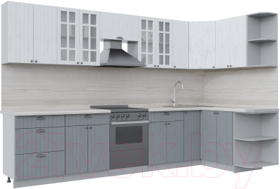 Готовая кухня Интерлиния Берес 1.5x3.3 правая - фото