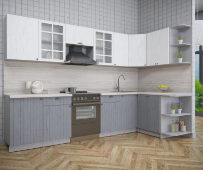 Готовая кухня Интерлиния Берес 1.5x3.1 правая