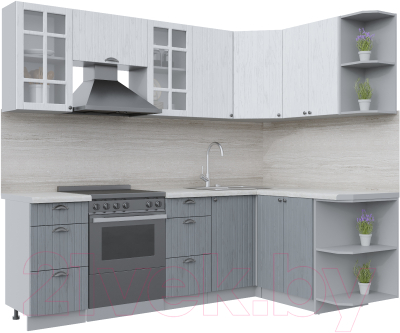 Готовая кухня Интерлиния Берес 1.5x2.4 правая - фото