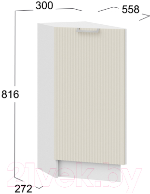 Шкаф-стол кухонный ТриЯ Кимберли 1Н3Т (белый/крем)