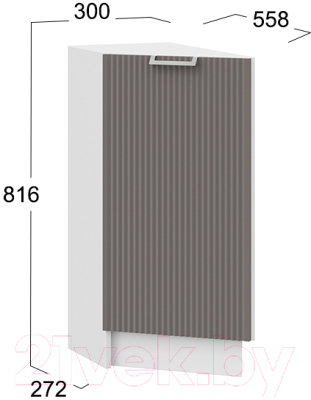 Шкаф-стол кухонный ТриЯ Кимберли 1Н3Т (белый/муссон)