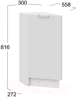 Шкаф-стол кухонный ТриЯ Кимберли 1Н3Т (белый/сноу)