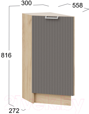 Шкаф-стол кухонный ТриЯ Кимберли 1Н3Т (дуб крафт золотой/муссон)