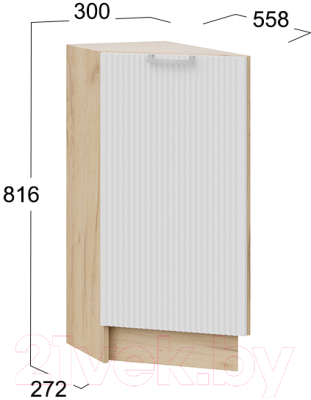 Шкаф-стол кухонный ТриЯ Кимберли 1Н3Т (дуб крафт золотой/сноу)