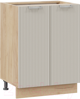 Шкаф-стол кухонный ТриЯ Кимберли 1Н6 (дуб крафт золотой/крем) - фото