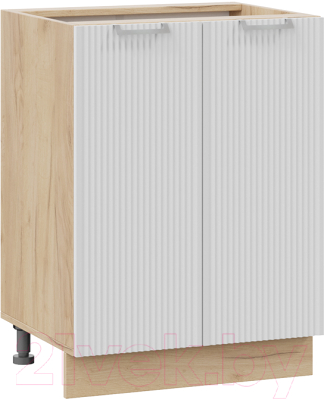 Шкаф-стол кухонный ТриЯ Кимберли 1Н6 (дуб крафт золотой/сноу) - фото