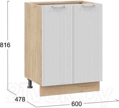 Шкаф-стол кухонный ТриЯ Кимберли 1Н6 (дуб крафт золотой/сноу)